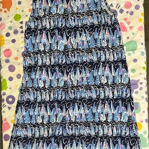 Lilly Pulitzer Blue and White Sailboat Dress